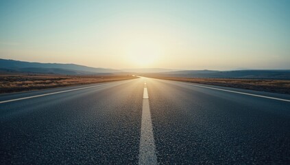 Fototapeta premium Unoccupied asphalt racing track with smooth surface, suitable for safety or maintenance analysis, Earth Day