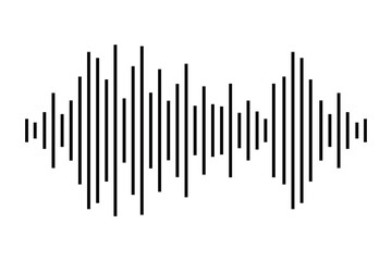 Podcast Sound Waves Audio Waveform Line Icons Voice Signal Music Broadcast