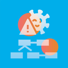 strategic planning glassmorphism illustration. Transparency blur elements.