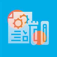 virus testing black line icon for digital and print projects.  Minimal clean icons for apps and websites.