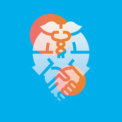 international cooperation glassmorphism illustration