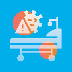infectious disease facility glassmorphism illustration.