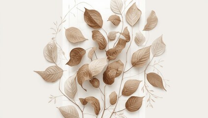 A collection of dried leaves, emphasizing autumnal landscape and seasonal transition