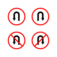 Traffic Signs Icon Collection. Traffic Signs Icon Set.