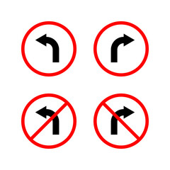 Traffic Signs Icon Collection. Traffic Signs Icon Set.
