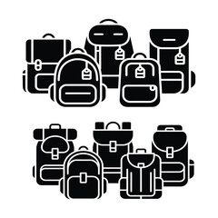 Minimal Backpack With Tag Icon clean white background.