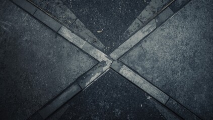 Fototapeta premium Aerial view of textured surface street for layout and design, city infrastructure planning