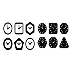 A collection of Minimal Clock With No Numbers Icon.