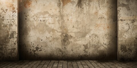 Dirty wall with light sepia grunge background, suitable for text overlay design purposes