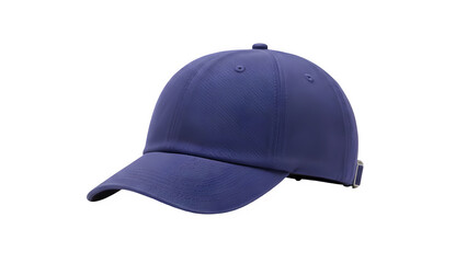 Purple Baseball Cap Isolated on White Background Side View Mockup