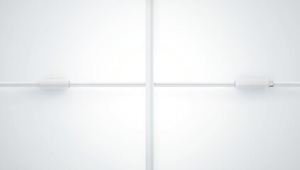Wide view of a USB type C data cable on a white background, focused on cable design and material
