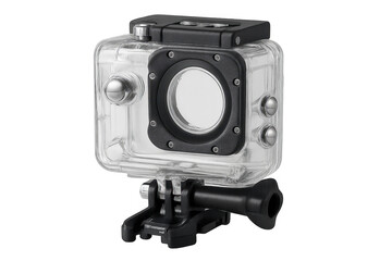 Waterproof action camera housing protecting equipment for adventures