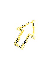 Minimal Glitch Up Arrow Design