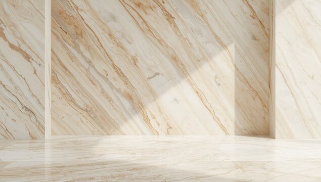Ivory-toned marble stone slab serving as a decorative background for layout or graphic design, aesthetic surface - Powered by Adobe