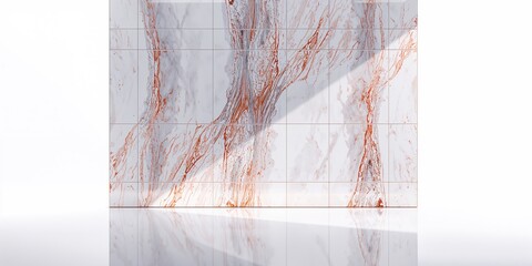 Glass wall tile featuring an abstract pattern and glazed surface, suitable for modern architectural interiors