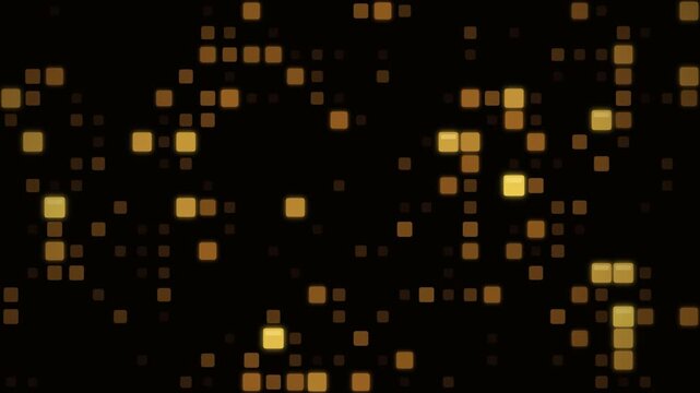 Midnight Obsidian and Liquid Gold Popping Voxel 4K Seamless Loop