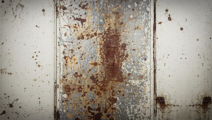 Rusty white metal texture used as an industrial background for layout design