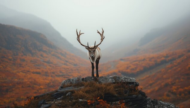 Reindeer in a Lapland mountain landscape, illustrating Arctic ecosystem resilience