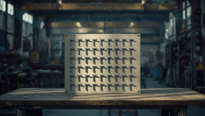 F clamp shadow board for tool storage, enhancing workshop safety and maintenance