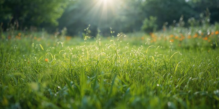 Field of Digitaria sanguinalis grass, illustrating invasive weed growth, Earth Day