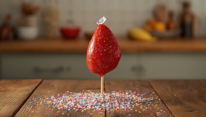 Fried chicken lollipop presented as an appetizer, highlighting crispy coating and portable serving style, National Food Day