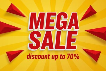 Mega sale discount offer up to 70 percent off