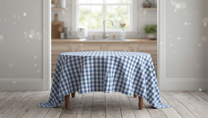 Gingham checked pattern serving as a UI backdrop for digital interface elements