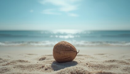 Rough textured brown coconut shell and husk for eco-friendly projects, highlighting natural material utilization