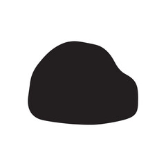 stone rock vector illustration emoji symbol sign icon flat design
