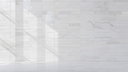 Contemporary white stone tile pattern suitable for architectural wall panels, interior design backdrop