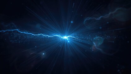 Dark background with light rays and digital textures, suited for screen layouts and visual effects in tech environments