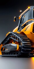 Futuristic bulldozer showing its modern continuous tracks concept