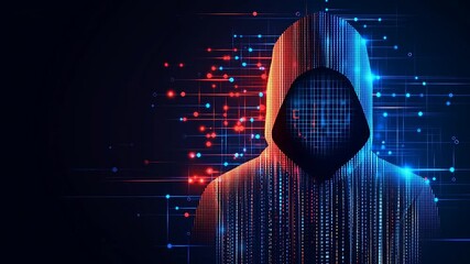 Hacker are planning to hack and attack networks and cyber security , innovative Smart city and graphs with statistics to analyze business - Powered by Adobe