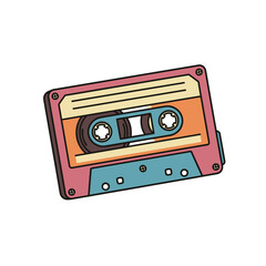 Obraz premium Vintage Cassette Tape Retro Music Icon.