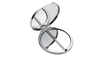 Compact mirror isolated on transparent background