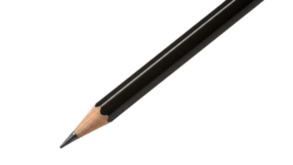 Pencil tip isolated on transparent background