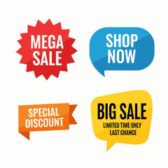 vector sale stickers