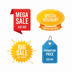 set of sale stickers