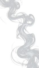 Smoke rising upward on transparent PNG clipart for design.