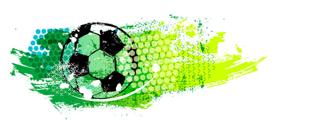 soccer, football, illustration with paint strokes and splashes, grungy mockup, great soccer event