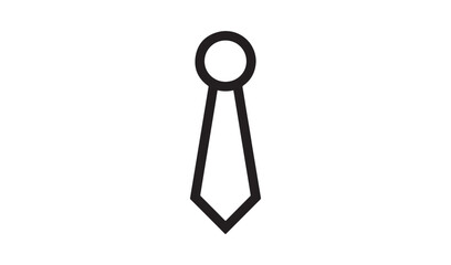 Necktie Outline Icon, Minimalist Linear Illustration of Formal Business Wear and Professional Success Concept