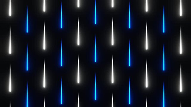 Blue and White Neon Lights Drops Background VJ Loop in 4K