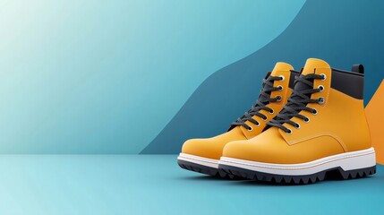 Father's day greetings background featuring work boots