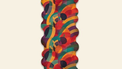 Vibrant geometric pattern serving as a UI backdrop, enhancing interface readability and aesthetic, International Design Day