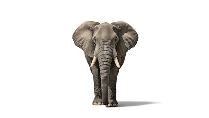 Fototapeta premium Elephant in its habitat with surrounding foliage, highlighting environmental preservation