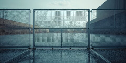 Steel grid wall, protective barrier for construction sites and industrial boundaries
