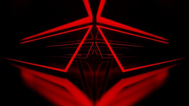Red Neon Shapes Area Background VJ Loop in 4K