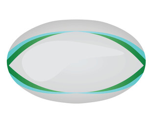 White rugby ball. vector illustration © marijaobradovic