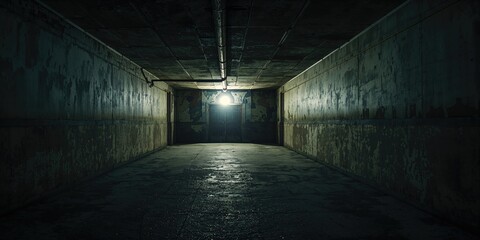 Spacious underground Soviet military bunker with reinforced walls, highlighting security and preservation