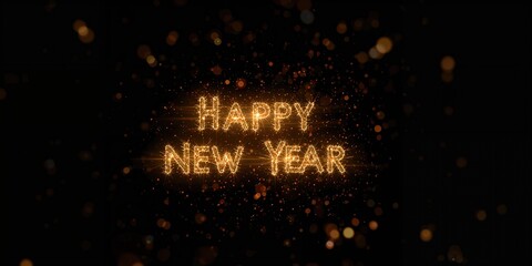 Yearly greeting using figures on a patterned background, suitable for New Year celebrations